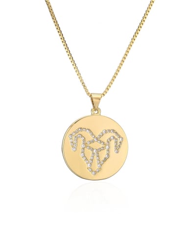 Brass Rhinestone Constellation Minimalist Necklace