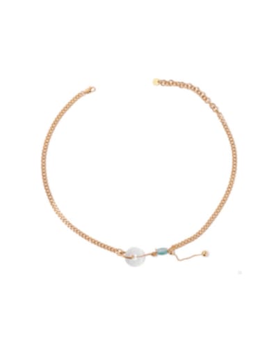 Brass Irregular Minimalist Hollow Chain Necklace