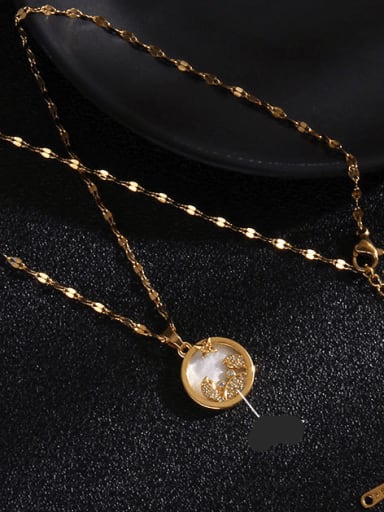 Cancer A242 Copper Cubic Zirconia Shell Trend Constellation Pendant Necklace