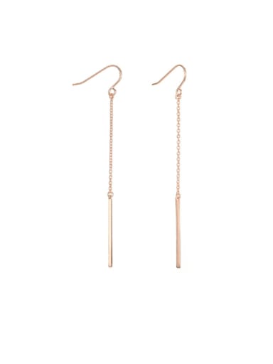 Rose gold Stainless steel Tassel Minimalist Hook Earring