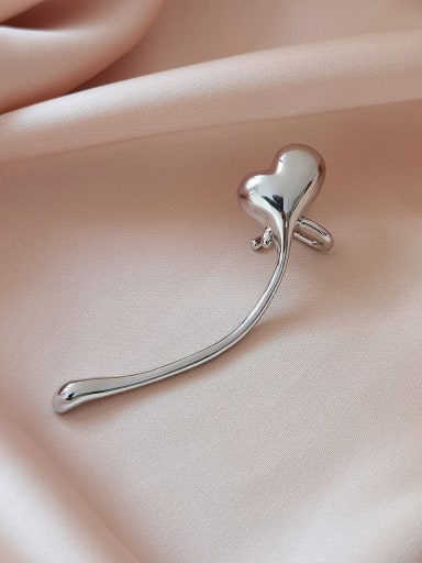 Brass Heart Minimalist Single Earring