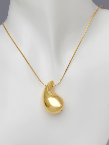 Brass Water Drop Minimalist Necklace