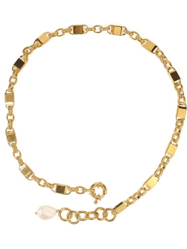 Brass Geometric Vintage chain Necklace