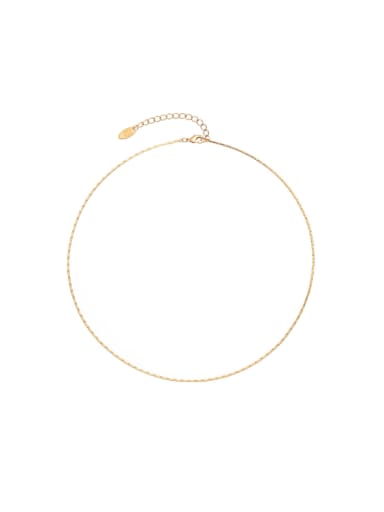 Pure chain necklace  41.5cm+5.6cm Brass Cubic Zirconia Geometric Vintage Necklace