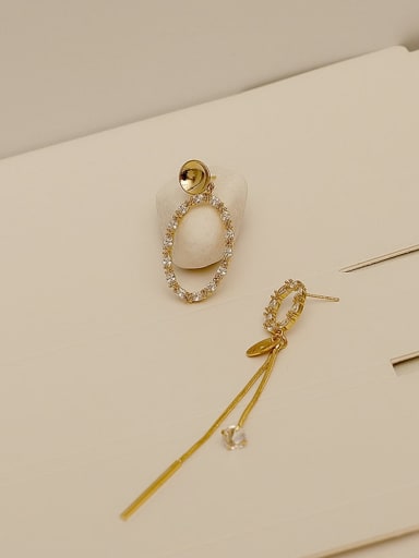 Brass Geometric Vintage Drop Trend Korean Fashion Earring