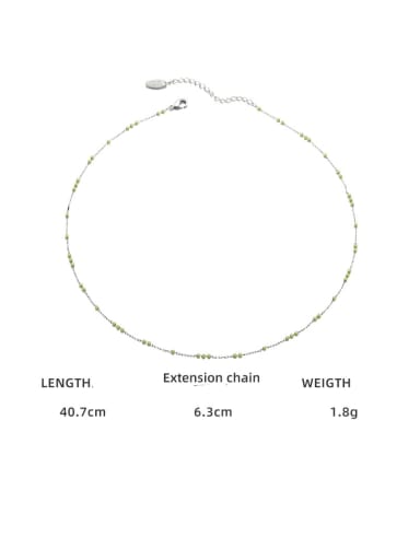 necklace Brass Glass Stone Minimalist Geometric Bracelet and Necklace Set
