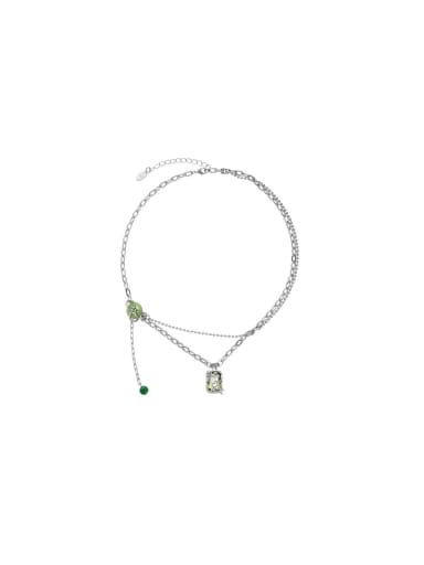 Brass Natural Stone Tassel Trend Tassel Necklace