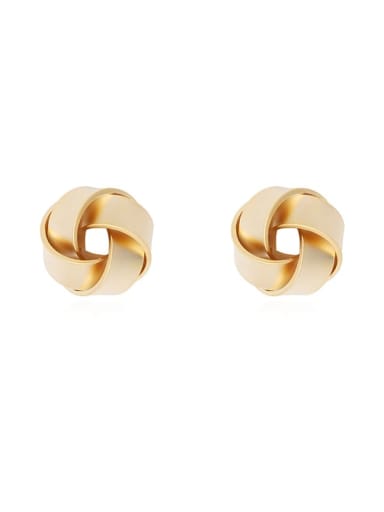 Copper  Hollow Geometric Minimalist Stud Trend Korean Fashion Earring