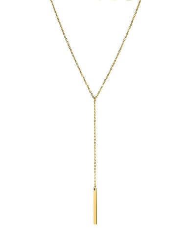 golden Stainless steel Rectangle Minimalist Link Necklace