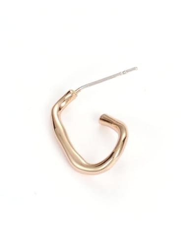 Gold line (single ) Brass Geometric Minimalist Huggie Earring