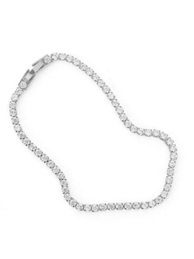 Silver Bracelet Brass Cubic Zirconia Star Dainty Necklace