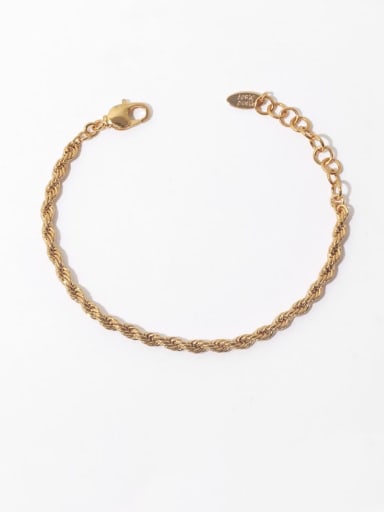 Brass Irregular Vintage Twist Chain  Woven Bracelet