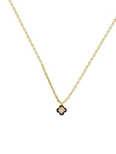 Brass Enamel Geometric Minimalist Trend Korean Fashion Necklace