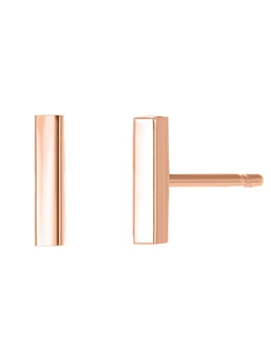 rose gold Stainless steel rectangle  Minimalist Stud Earring