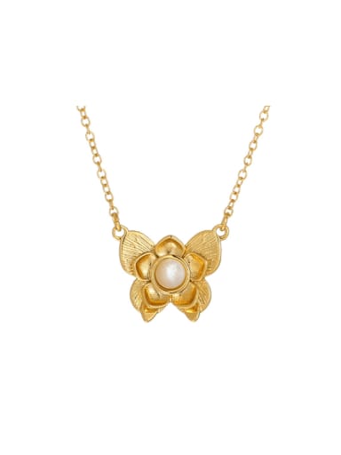 Brass Butterfly Minimalist Necklace