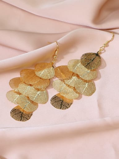 Brass Geometric Trend Hook Earring