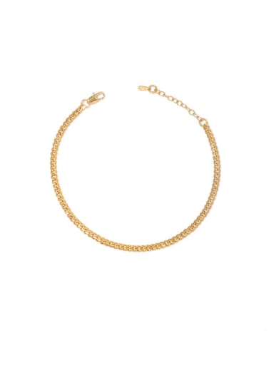 Paragraph 5 Brass Geometric Vintage  Multilayer Chain Anklet