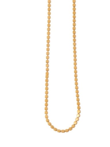 golden 31.5cm+6.5cm Brass Geometric Minimalist Necklace