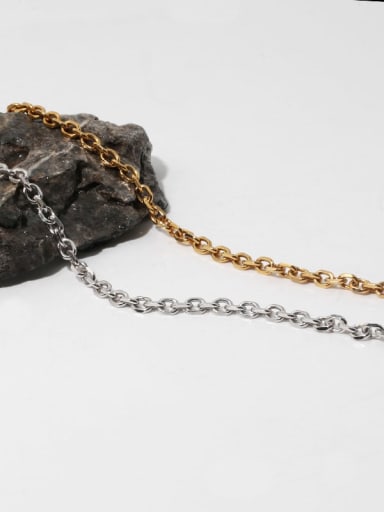 Brass Hollow  Geometric  Chain Hip Hop Necklace
