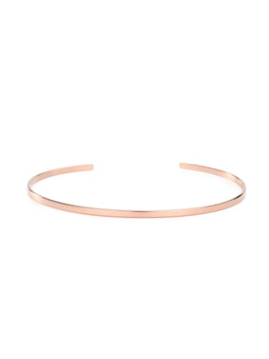 rose gold Stainless steel Geometric Minimalist Bracelet