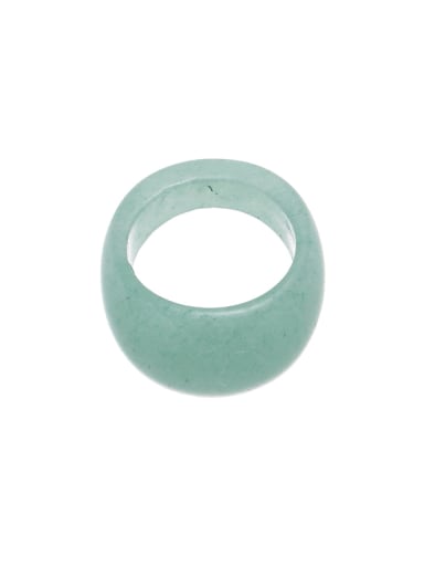 Jade Geometric Minimalist Band Ring