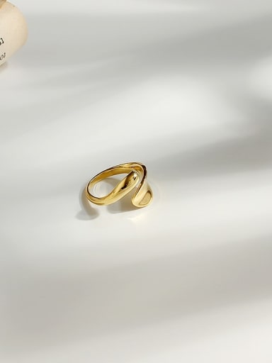 Copper with Irregular Geometric  Trend Blank Fashion Ring