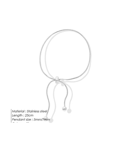 Stainless steel Tassel Minimalist Adjustable Bracelet