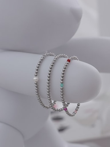 Titanium Steel Bead Geometric Minimalist Adjustable Bracelet