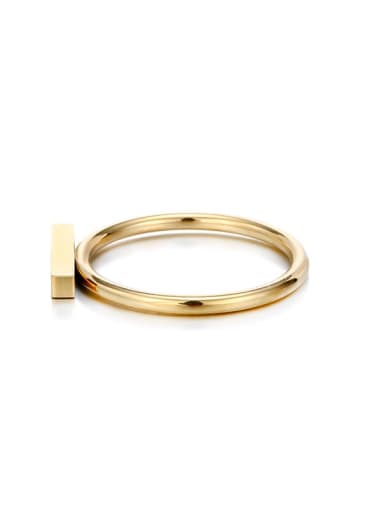 golden Stainless steel Geometric Minimalist Band Ring