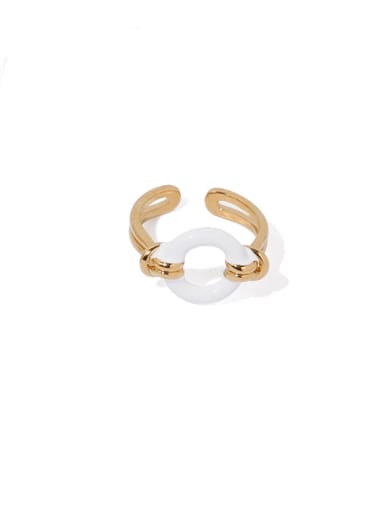 Style 2 Brass Enamel Geometric Minimalist Band Ring