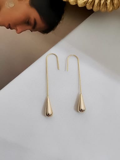 Copper Water Drop Minimalist Hook Trend Korean Fashion Earring