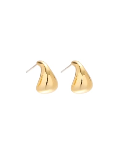 Brass Irregular Minimalist Stud Earring