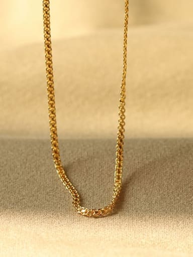 Brass Vintage  Flat chain Necklace