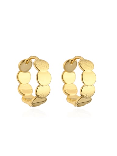 43314 Brass Geometric Vintage Stud Earring