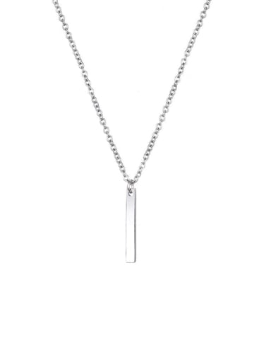 Steel color Stainless steel Geometric Minimalist Necklace