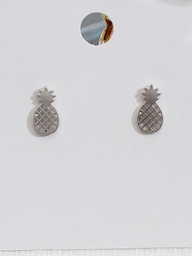 Copper Hollow Friut pineapple  Cute Stud Trend Korean Fashion Earring