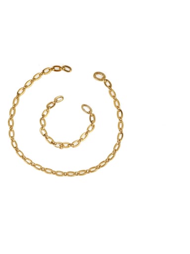 Brass Geometric Vintage Hollow Chain Necklace