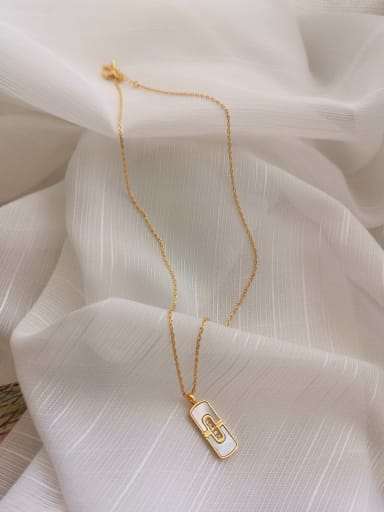 Copper Alloy Shell White Geometric Trend Trend Korean Fashion Necklace