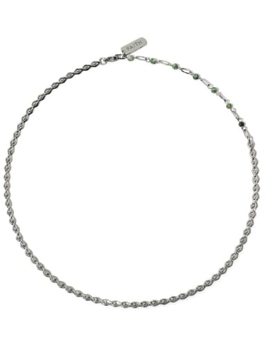 Titanium Steel Round Hip Hop Long Strand Necklace