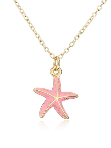 21898 Brass Enamel Sea Star Necklace