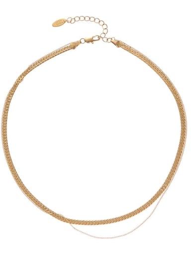 Brass Snake Vintage Multi Strand Necklace