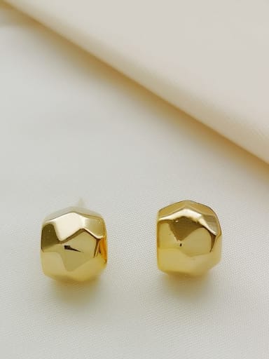 Copper Geometric Minimalist Stud Trend Korean Fashion Earring