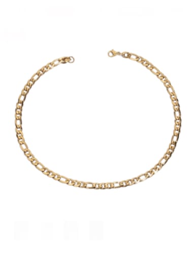 Brass Geometric Hip Hop Hollow Chain Multi Strand Necklace