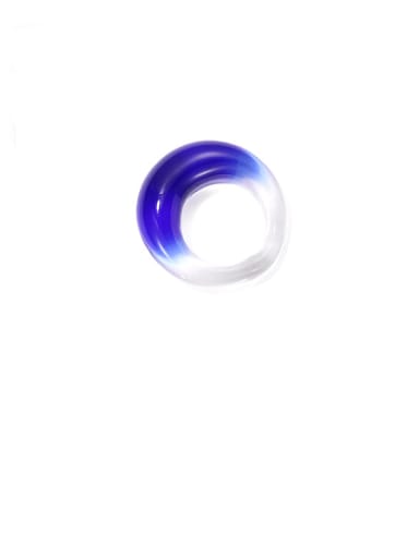 Millefiori Glass Multi Color Round Artisan Band Ring
