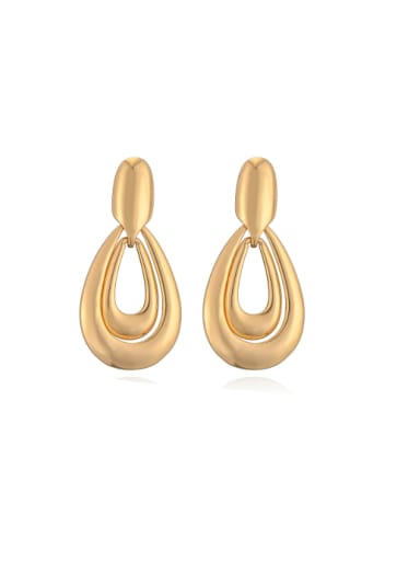 44890 Brass Geometric Minimalist Drop Earring