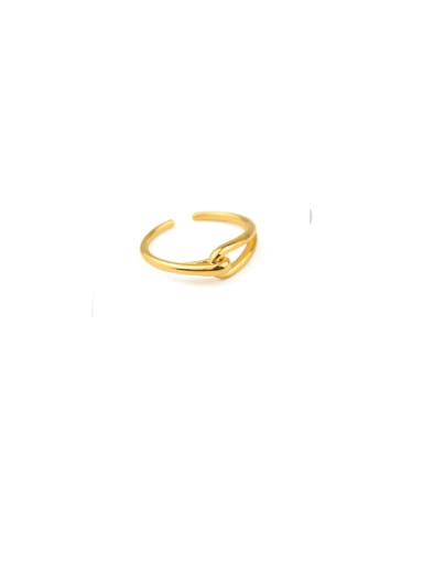Narrow ring face Stainless steel Geometric Minimalist Band Ring