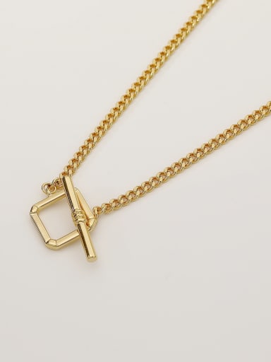 Brass Hollow Geometric Minimalist Trend Korean Fashion Necklace