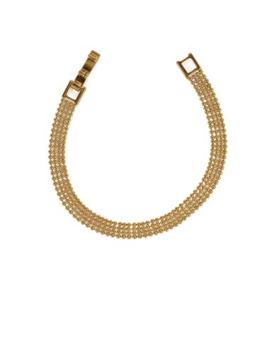 Brass Bead Geometric Minimalist Beaded Bracelet