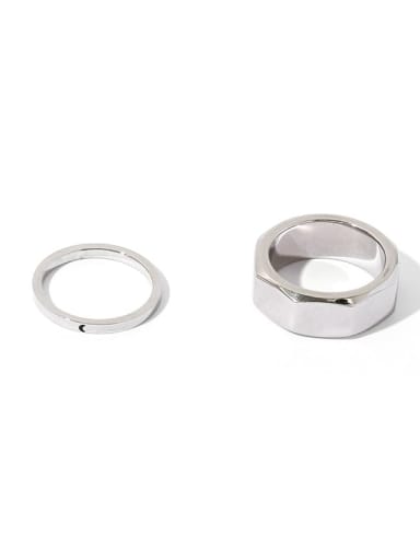 Titanium Steel Moon Minimalist Band Ring