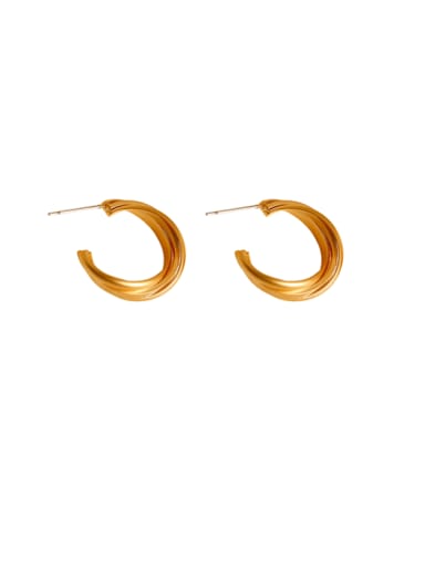 custom Brass Geometric Minimalist Stud Earring